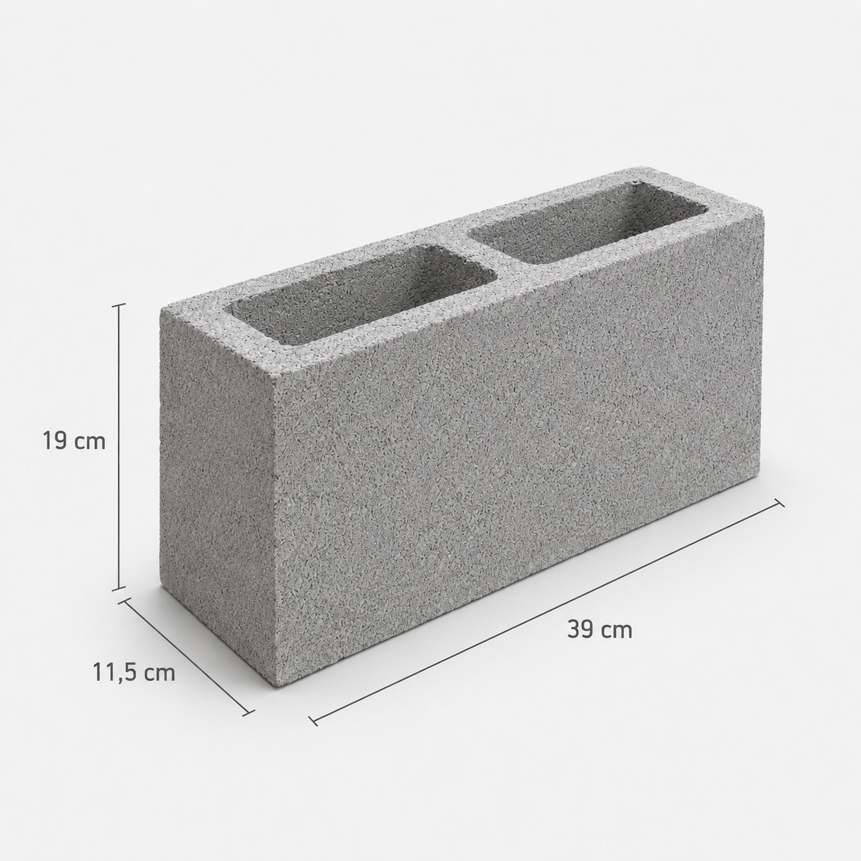 Bloco Estrutural 11,5 - 11,5 x 19 x 39 cm