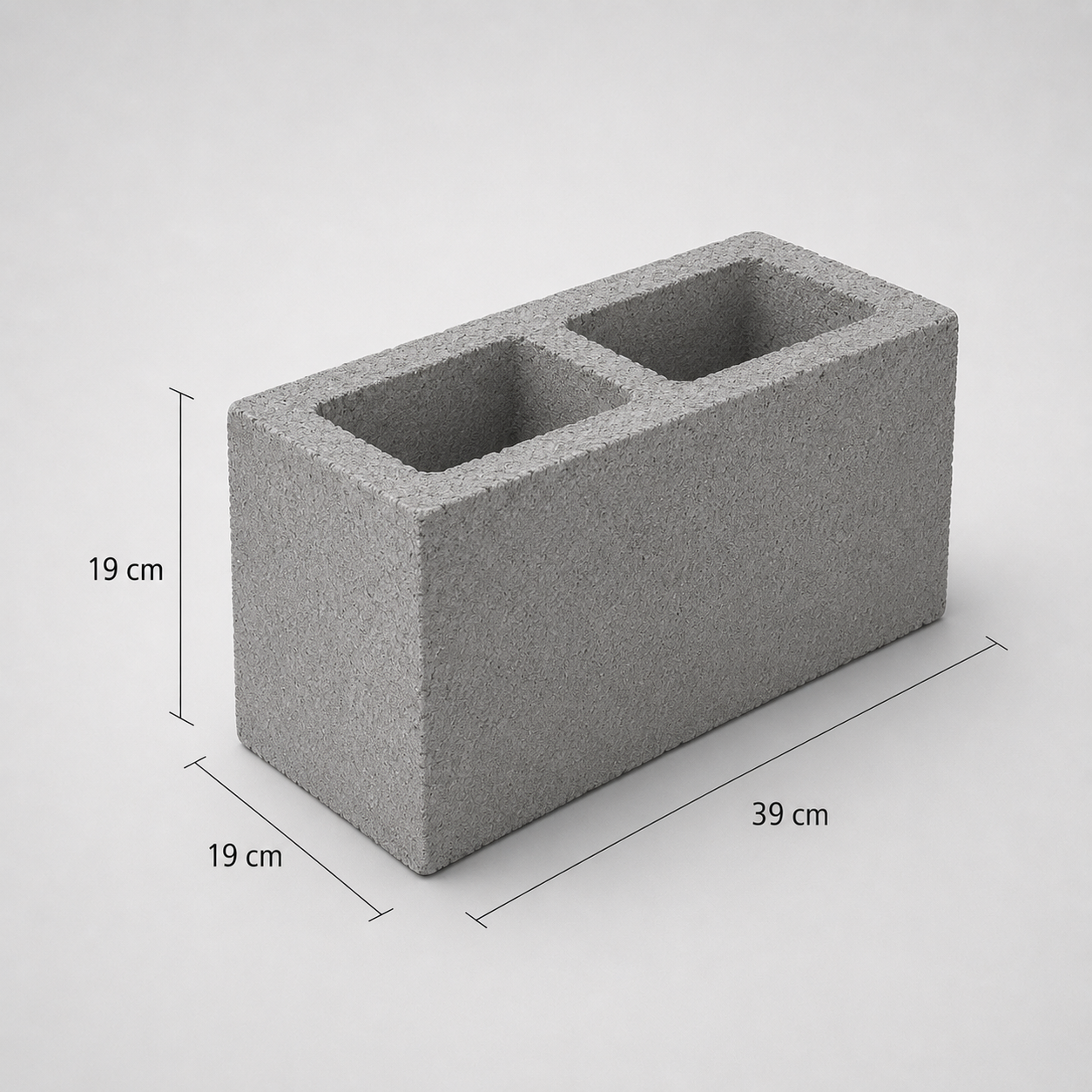 Bloco Estrutural 19 - 19 x 19 x 39 cm