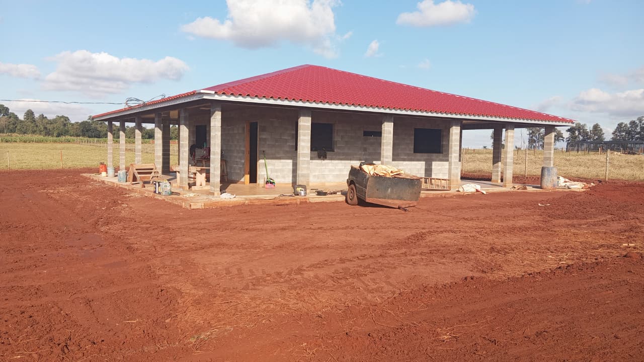 Obra residencial rural com blocos de concreto COSAN